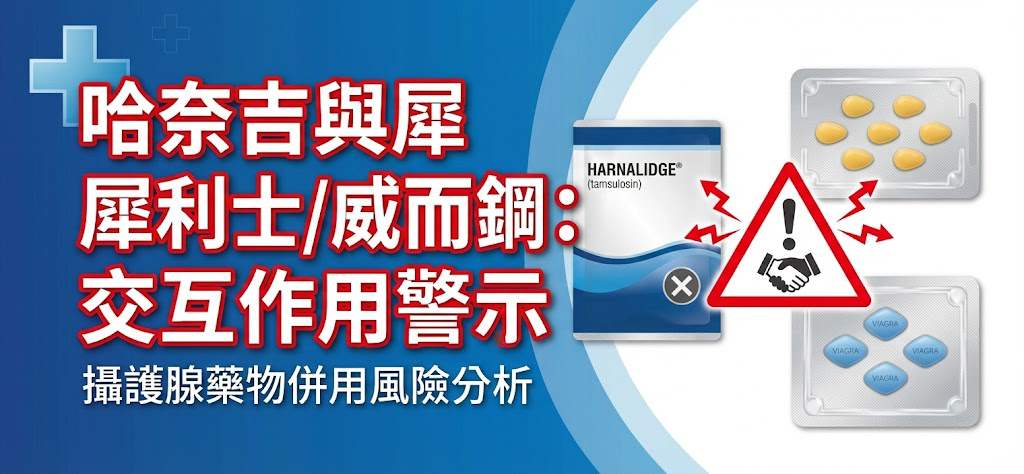 哈奈吉可以跟犀利士/威而鋼一起吃嗎？攝護腺藥物交互作用警示 藥物外觀與包裝示意圖
