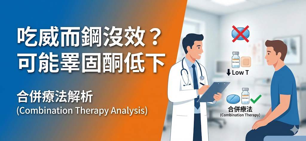吃威而鋼沒效？可能是「睪固酮低下」作祟！合併療法解析 藥物外觀與包裝示意圖