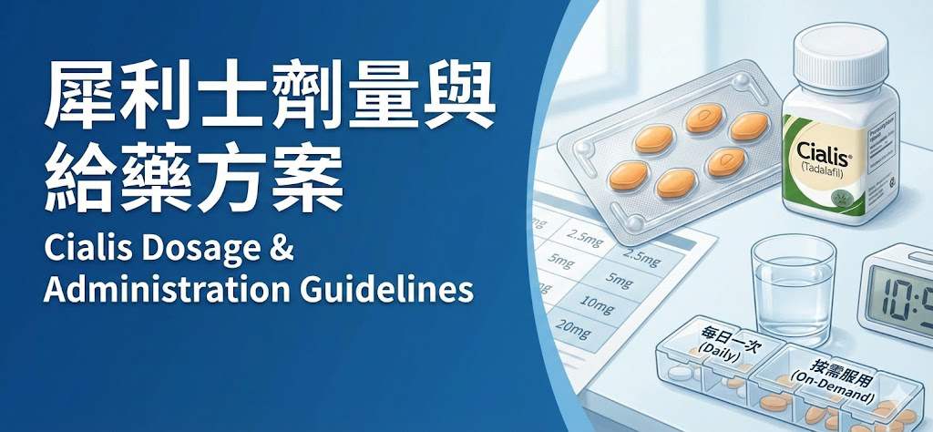 犀利士劑量與給藥方案：每日錠 (5mg) 與按需服用 (20mg) 之療程指引 藥物外觀與包裝示意圖